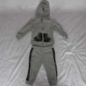 Guess baby matching set hoodie and joggers with lace details